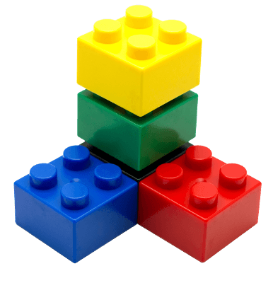 Darstellung von Legobausteinen. Keyvisual für den Beitrag Systembaukasten für Fahrerlose Transportsysteme.